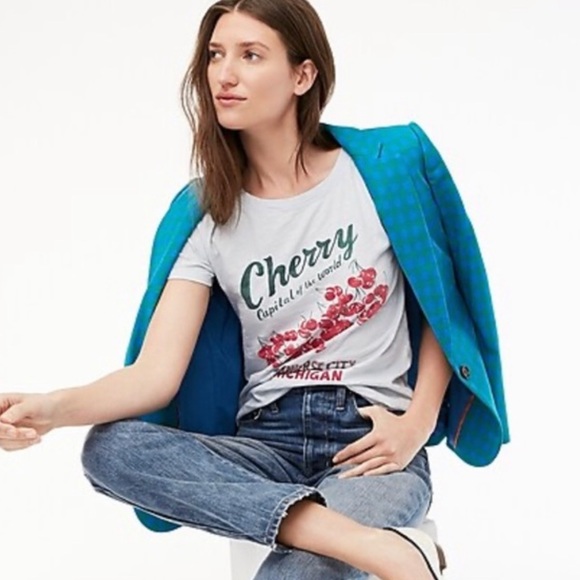 Jcrew Michigan Cherries Short Sleeve-XS - Picture 12 of 14